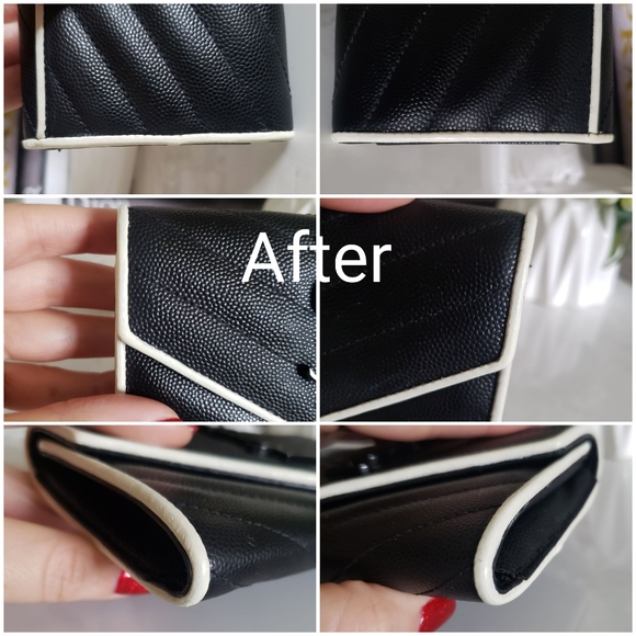 Authentic Pre-owned Yves Saint Laurent Grain De Poudre Compact Envelope Wallet - Picture 9 of 12